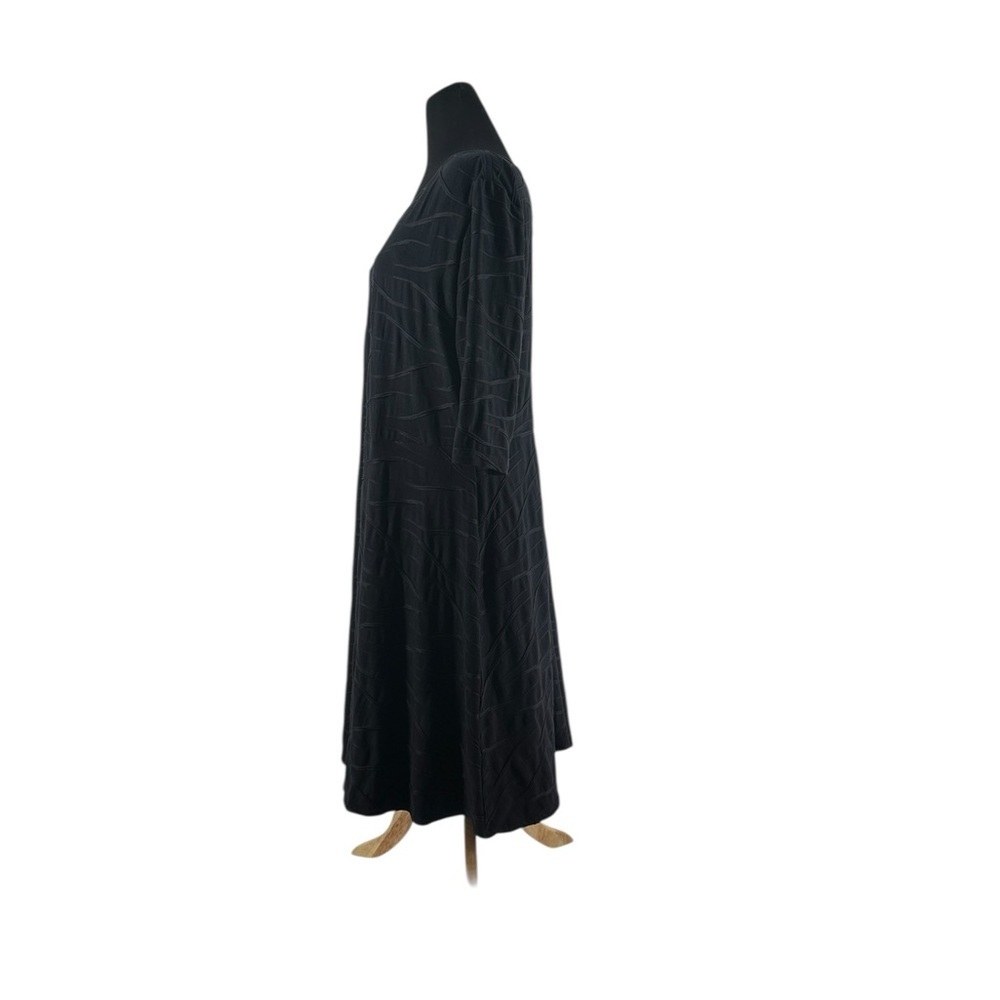 Joseph Ribkoff dress knee length Aline abstract dark blue wedding career sz 18 - Picture 11 of 12